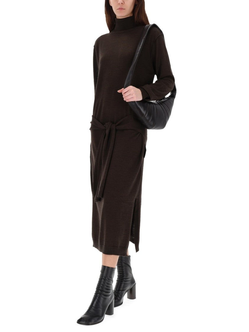 Lemaire Beige Acrylic-Blend Trompe L'oeil Midi Dress