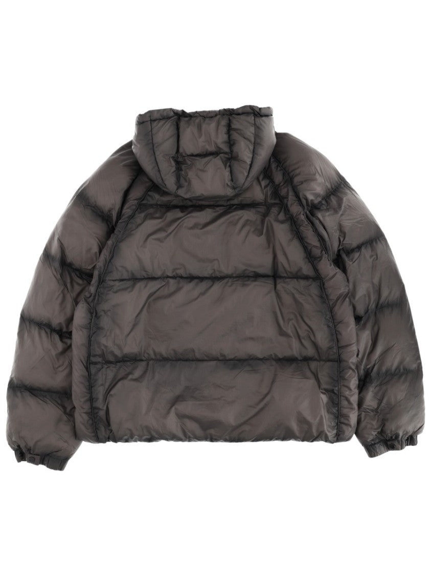 Represent Dark Grey Glossy Quilted Down Jacket
