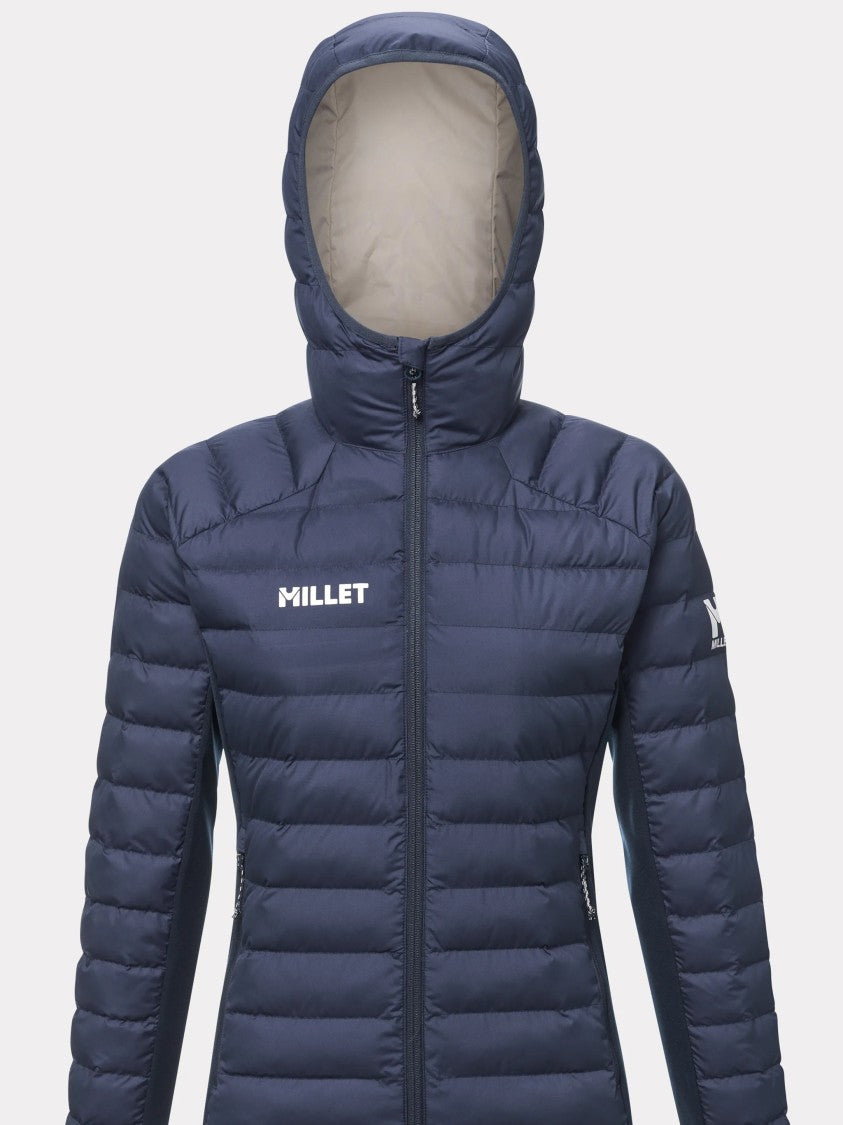 Millet Blue Fitz Roy Warm Quilted Fitted Hoodie