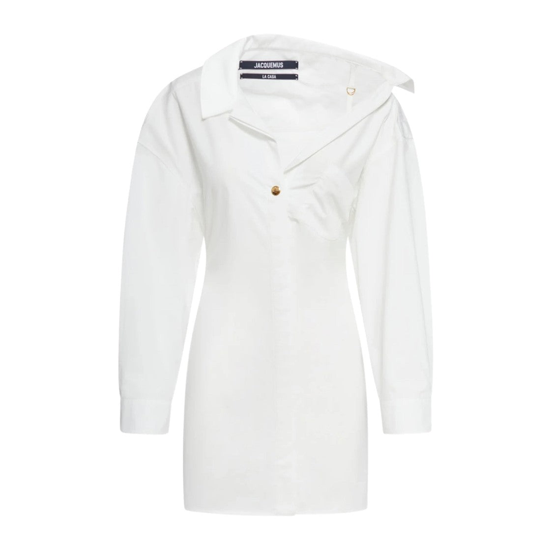 Jacquemus Refined White Mini Shirt Dress