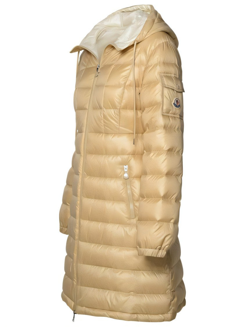 Moncler Quilted Down Coat With Flared Silhouette
