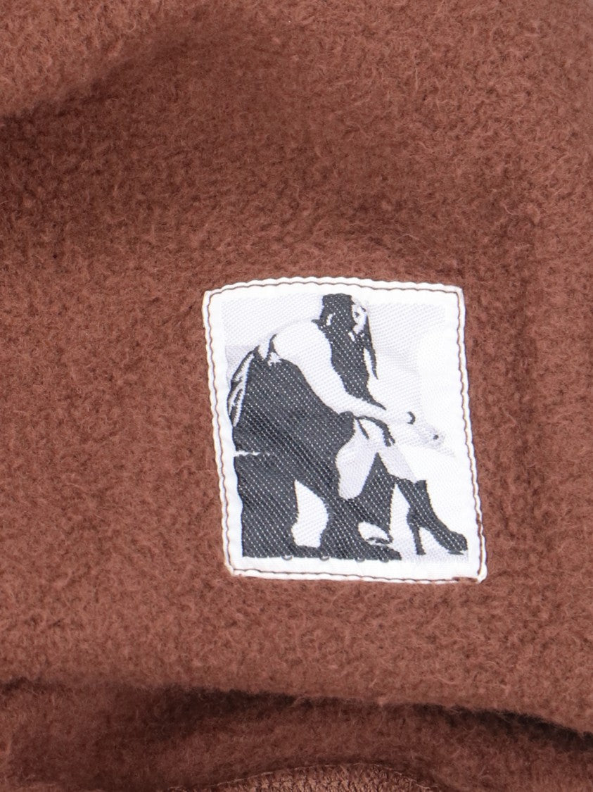 Drkshdw By Rick Owens Zip-Up Hoodie – Brown