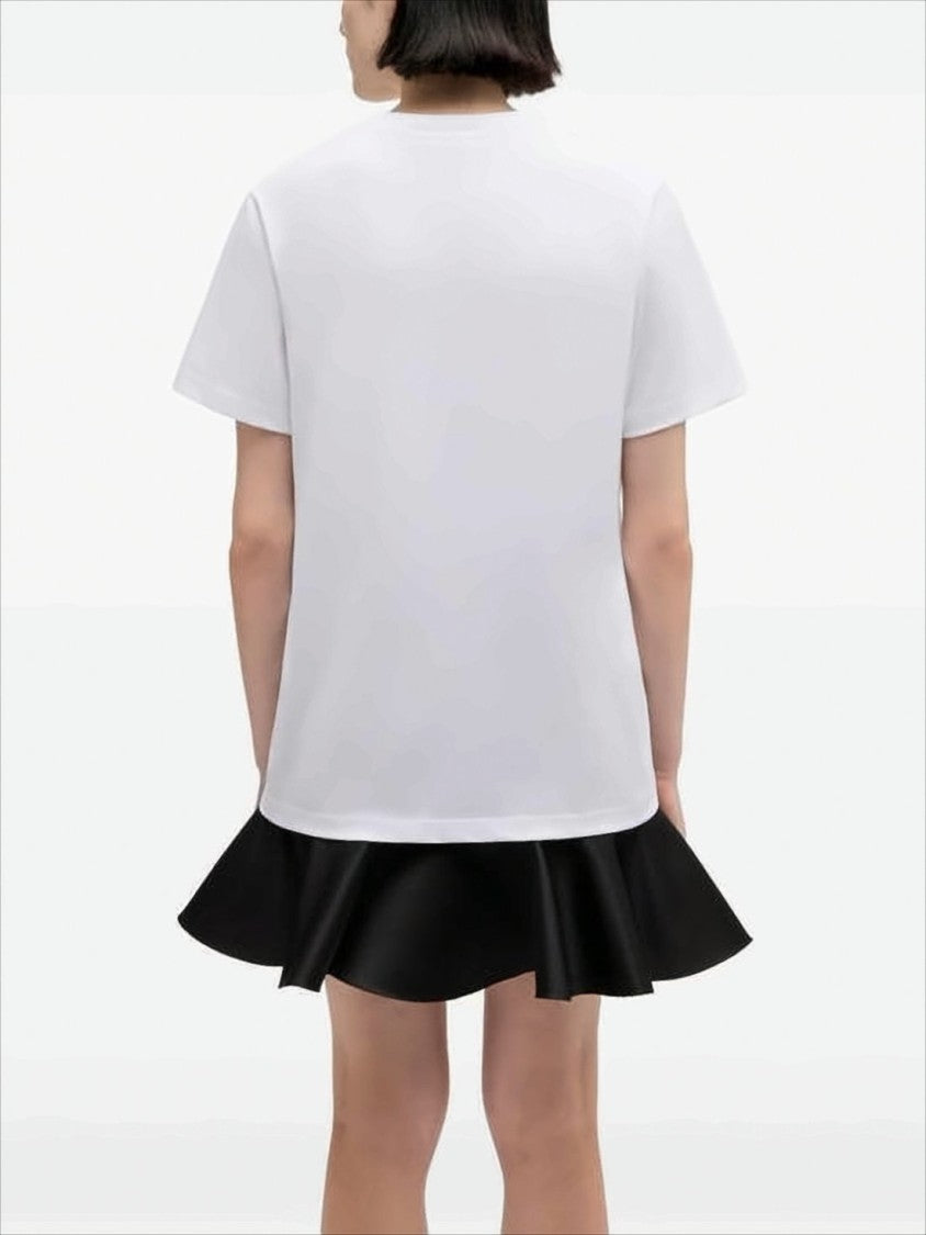 Ganni Graphic Print White Short-Sleeved T-Shirt