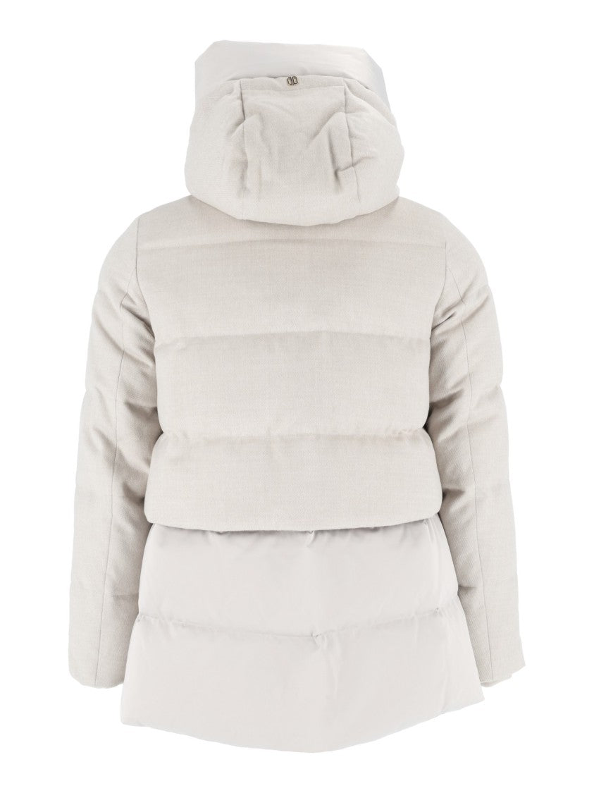 Duno Padded Quilted Jacket With High Collar And Hood
