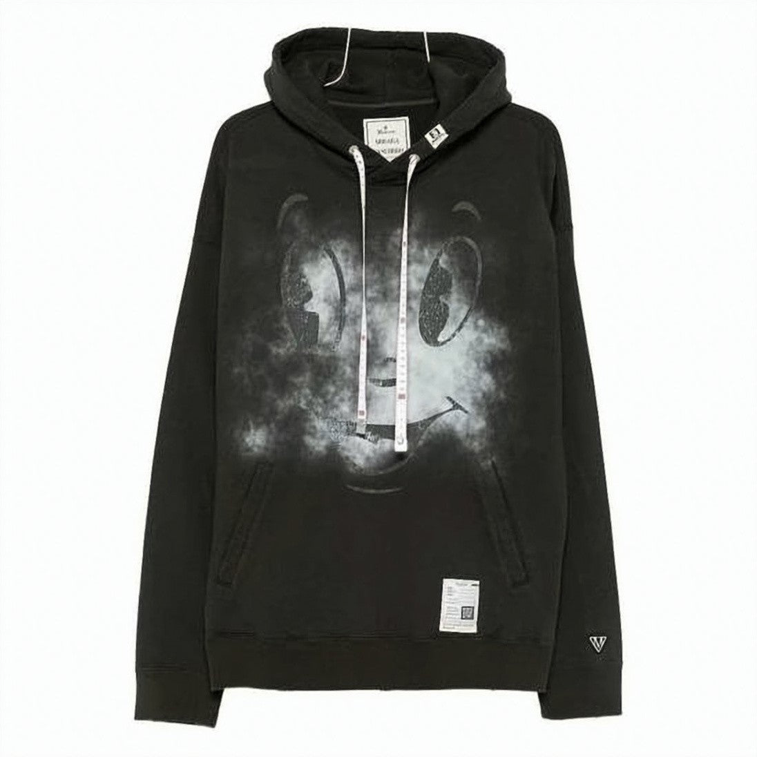 Maison Mihara Yasuhiro Casual Black Hoodie With Faded Graphic