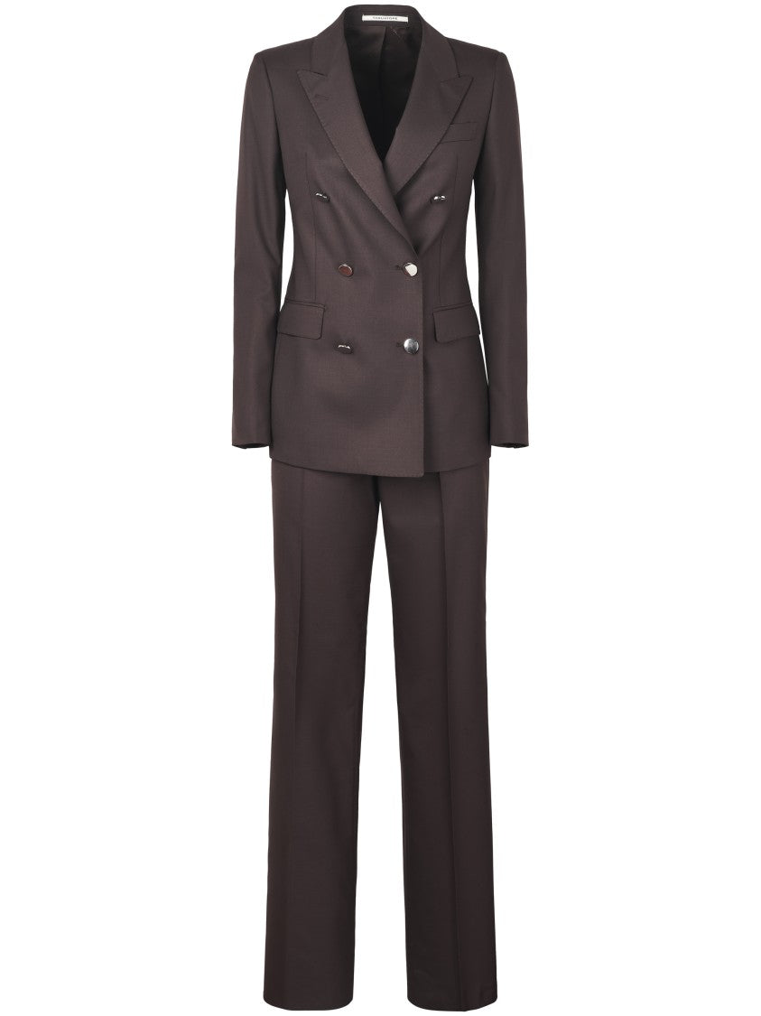 Tagliatore Tailored Brown Jacket With Structured Design