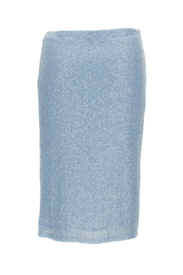 Des Phemmes Beaded Sequins Midi Skirt