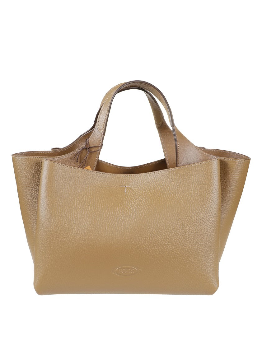 Tod's Textured Leather Tote Bag With Structured Silhouette