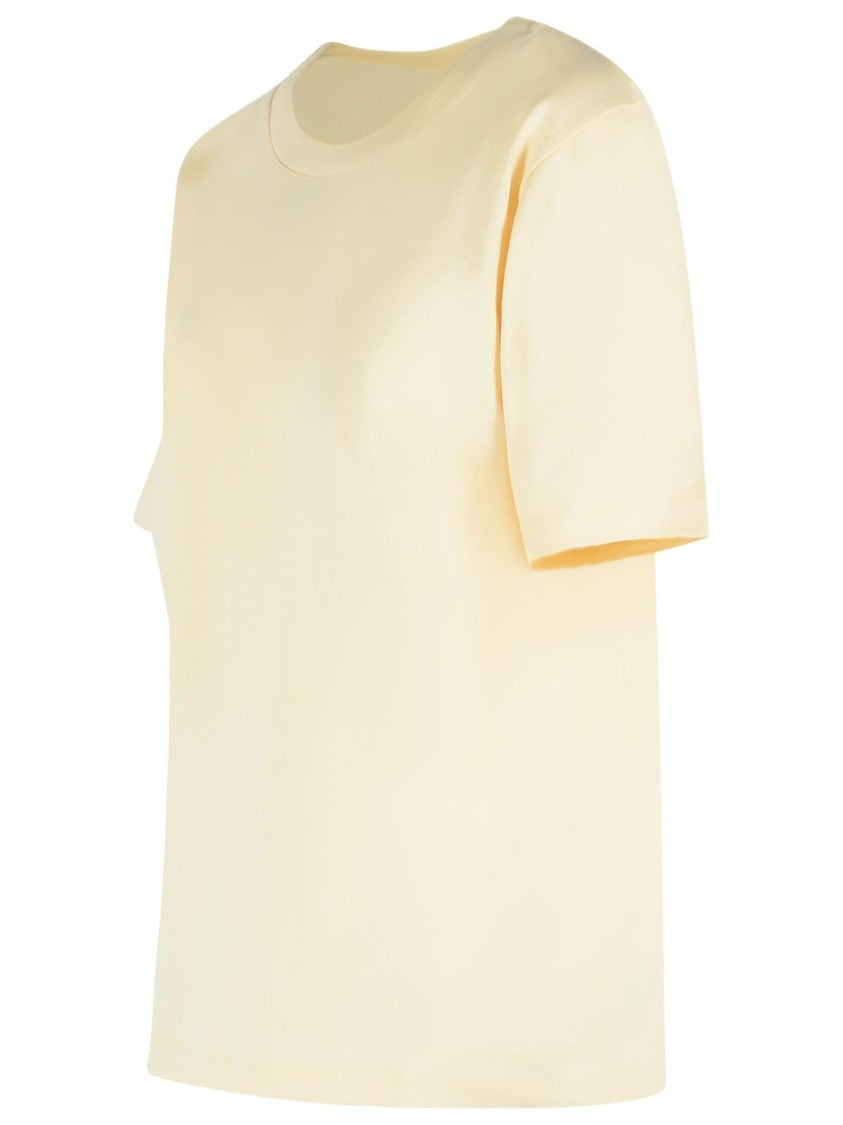 Khaite 'Allen' Cream Silk T-Shirt