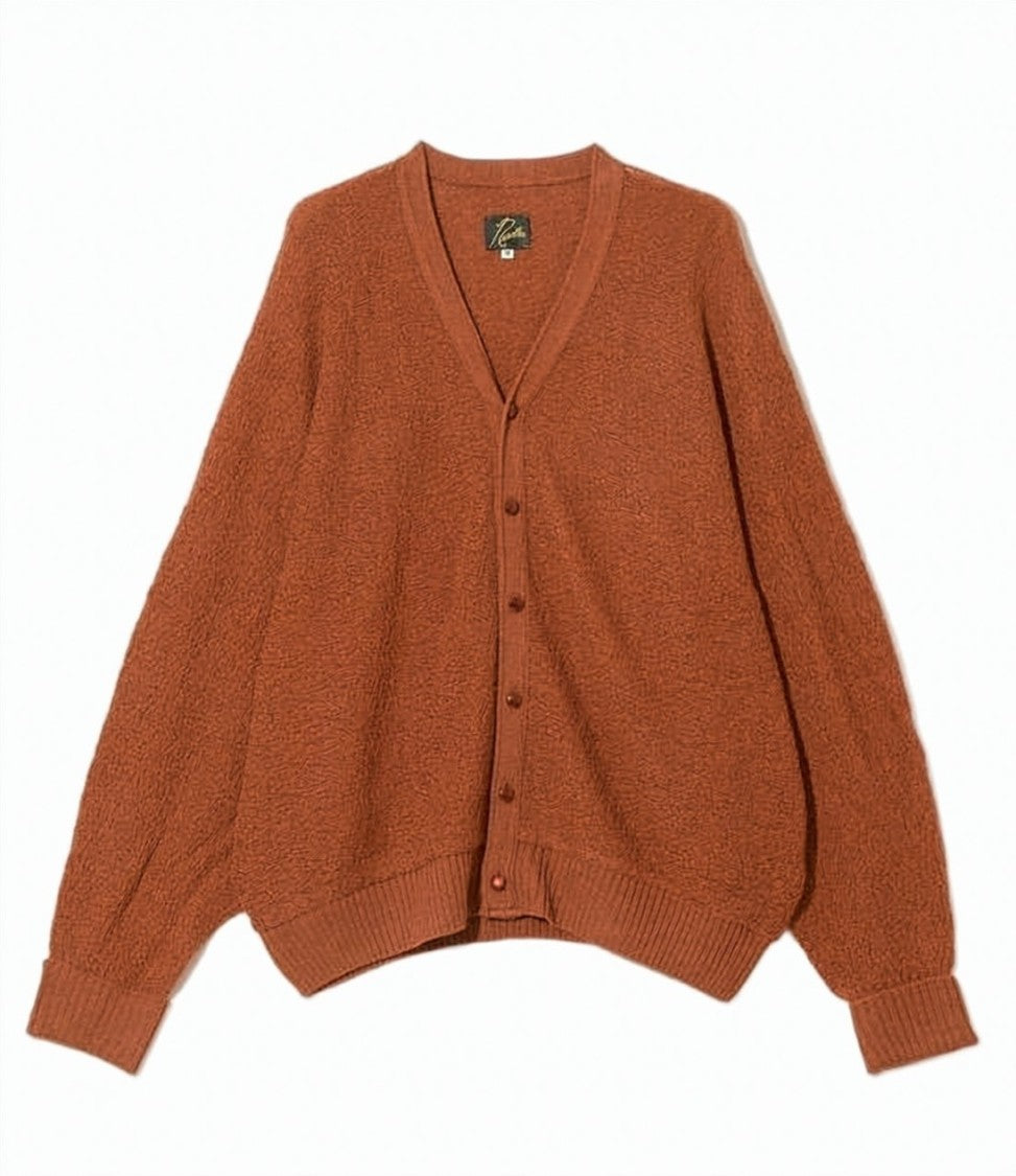 Needles Textured Wool Cardigan With V-Neckline