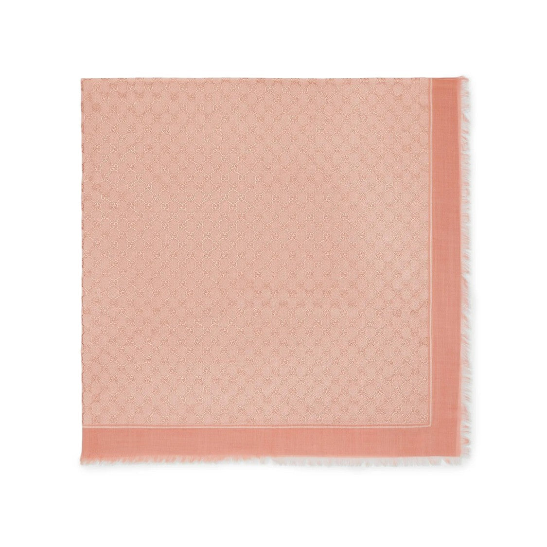 Gucci Gg Shape Scarf In Soft Pink Wool