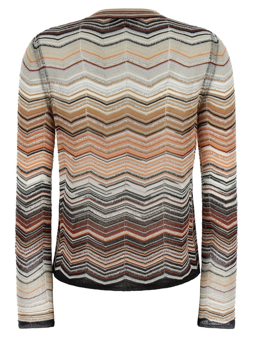 Missoni Chevron Lamé Cardigan