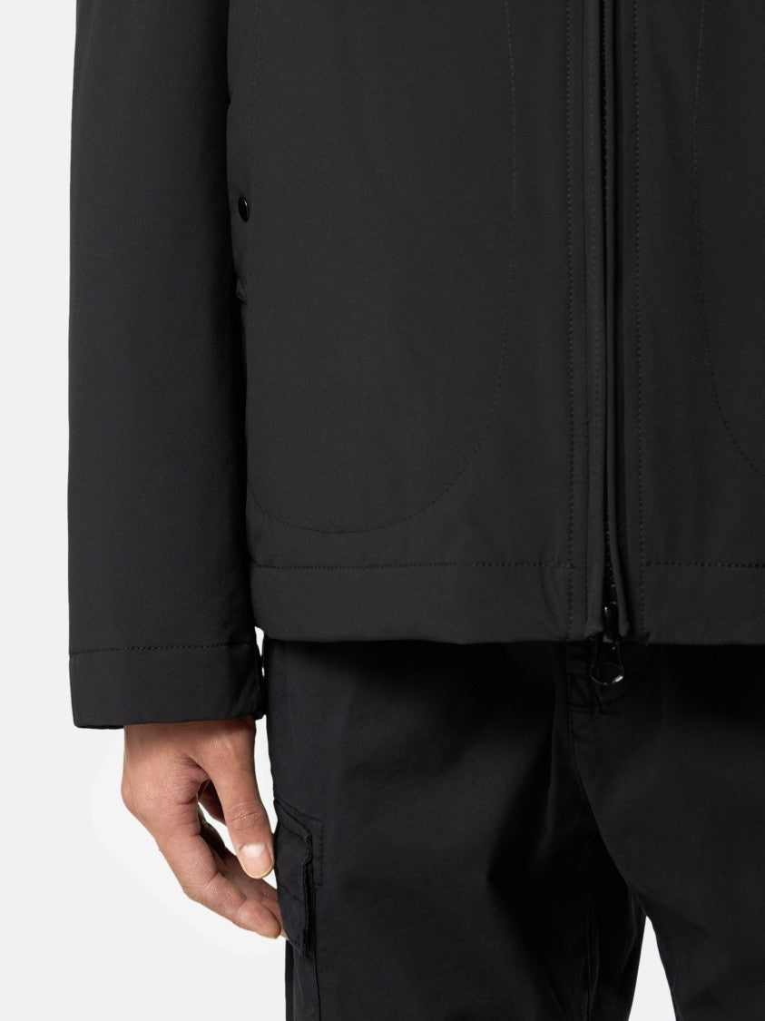 Stone Island Black Outerwear Jacket With Hood