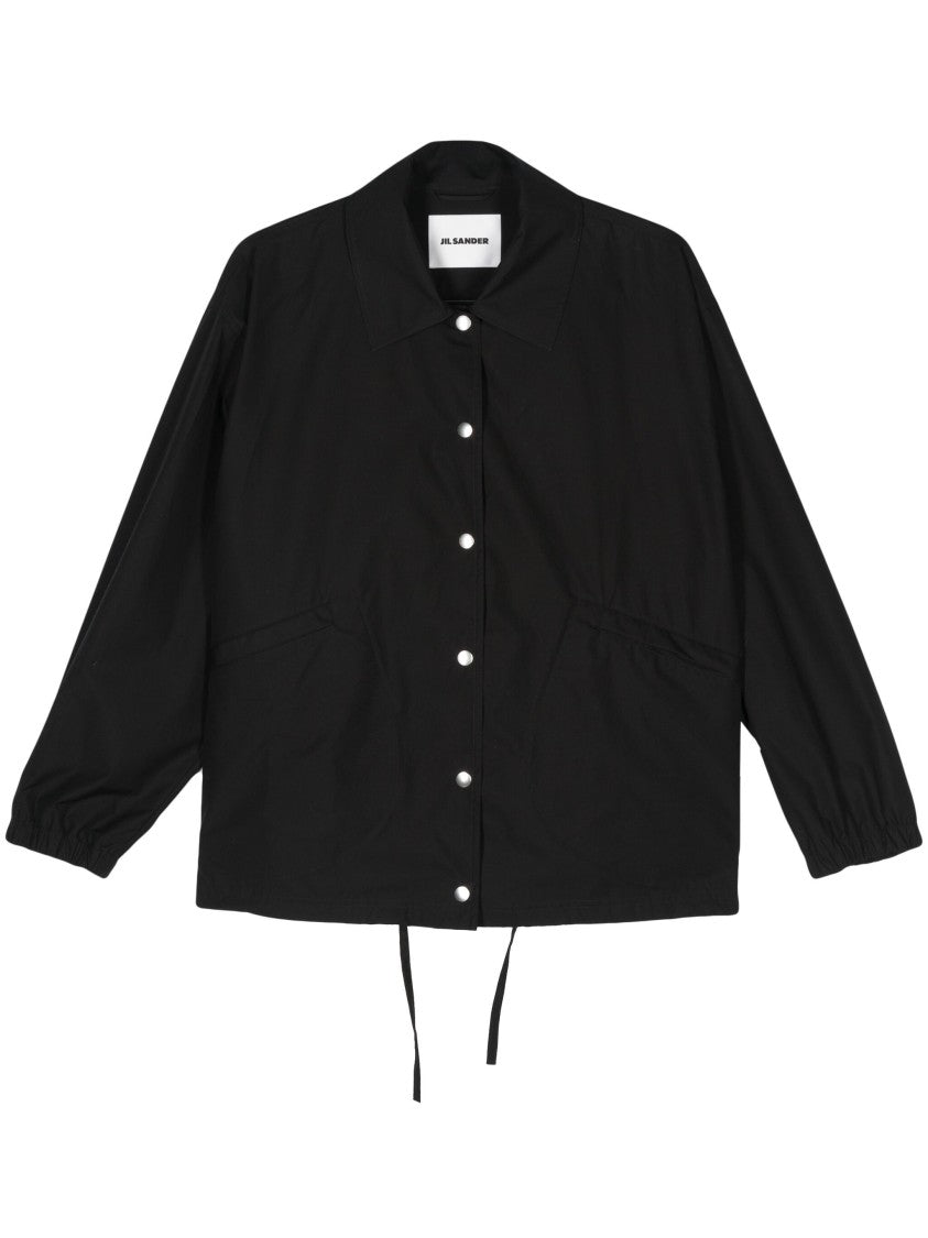 Jil Sander Black Blouson Boxy Cotton Jacket
