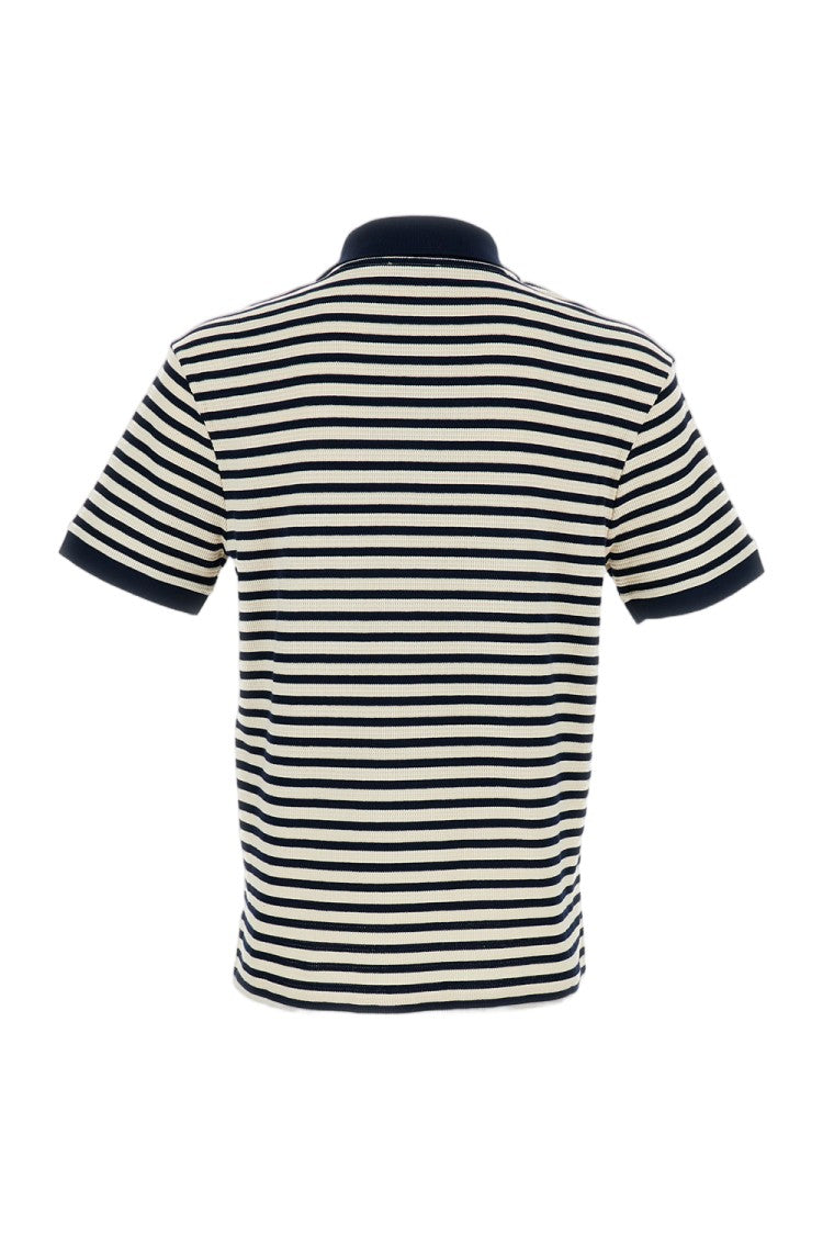 Alexander Mcqueen Breton-Stripe Polo Shirt With Contrasting Details