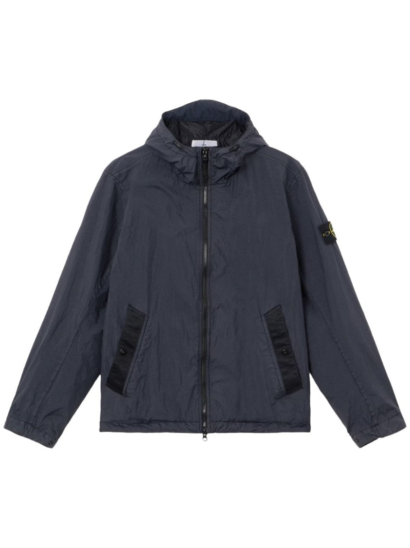 Stone Island Hooded Front Zipper Multi Pockets Jacket