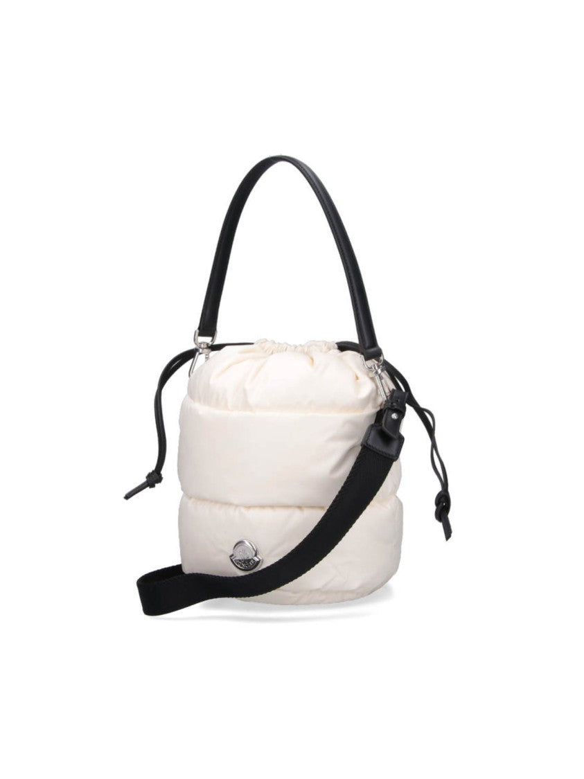 Moncler White Caradoc Quilted Nylon Bucket Bag