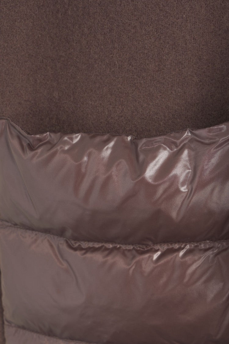 Herno Fringe Detail Wool-Cashmere Blend Gilet With Nylon Inserts