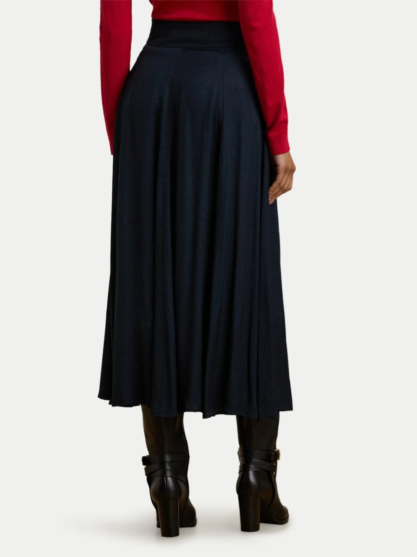 Lauren Ralph Lauren Flared Midi Skirt With High Waistband