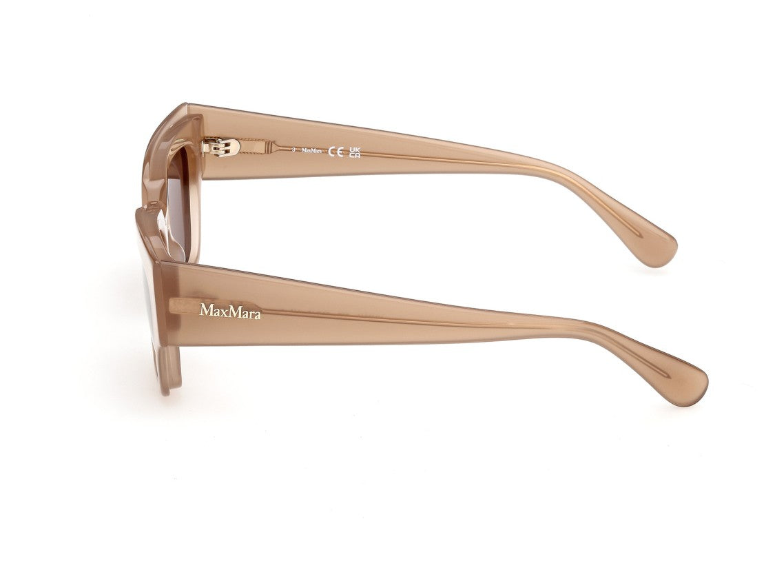 Max Mara Mm0211 Warm Beige Oversized Acetate Square Sunglasses