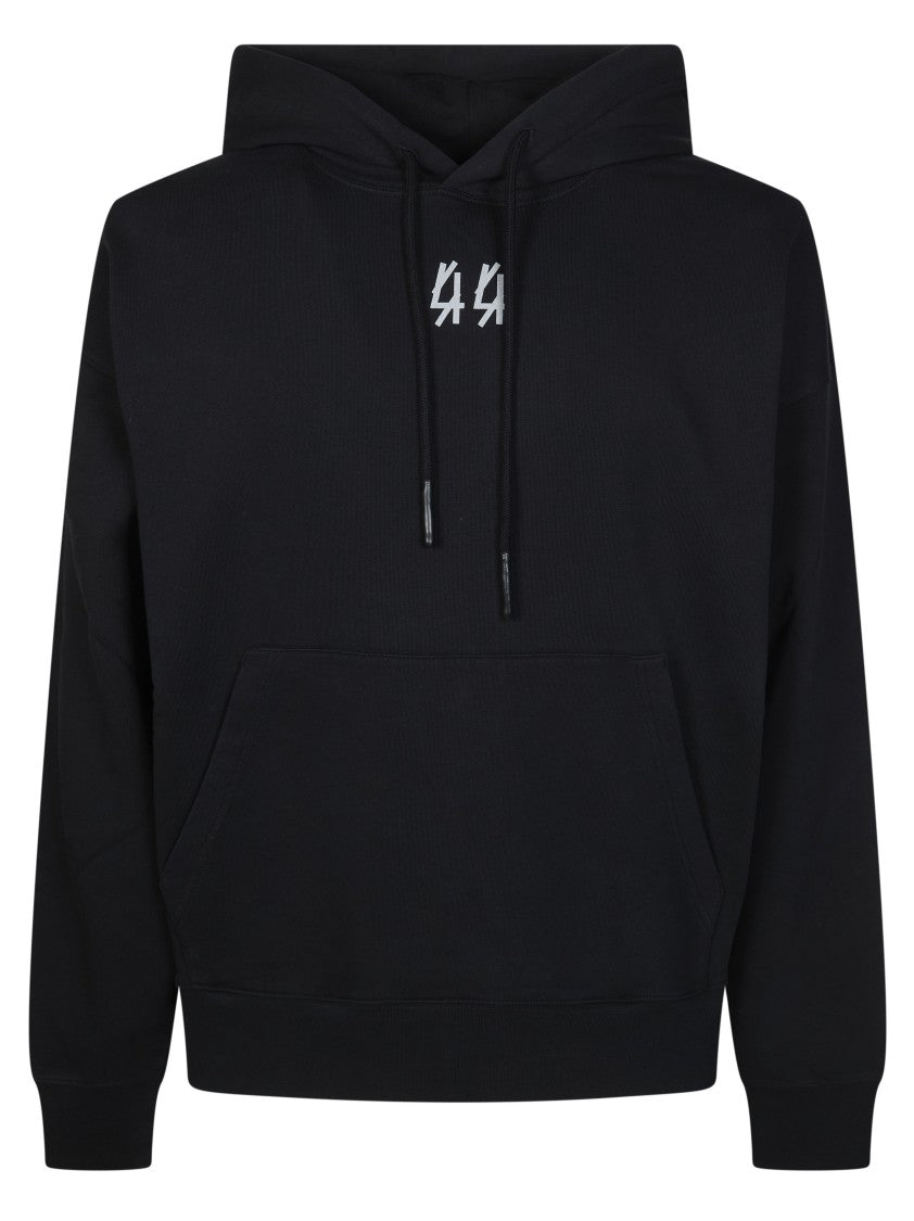 44 Label Group Black Logo Mini Cropped Hoodie
