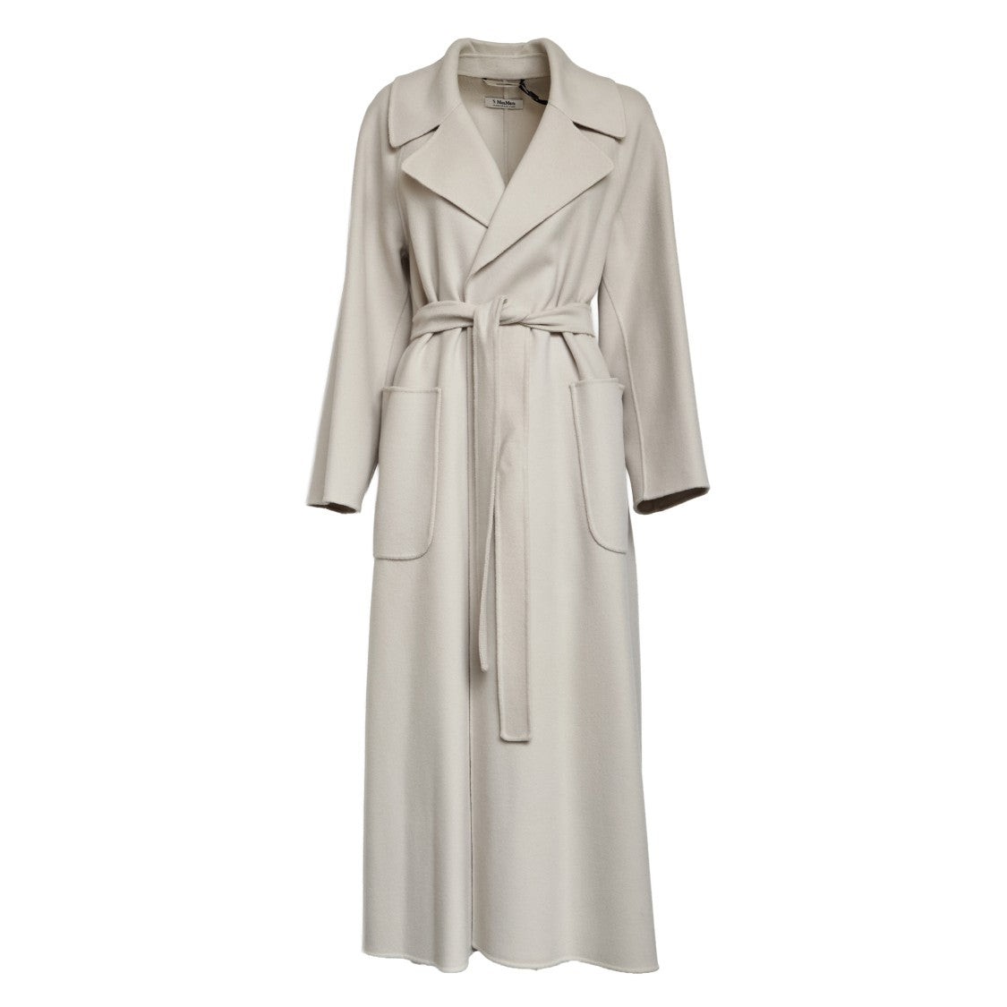 Max Mara Hand-Stitched Double Wool Coat With Wide Notch Collar
