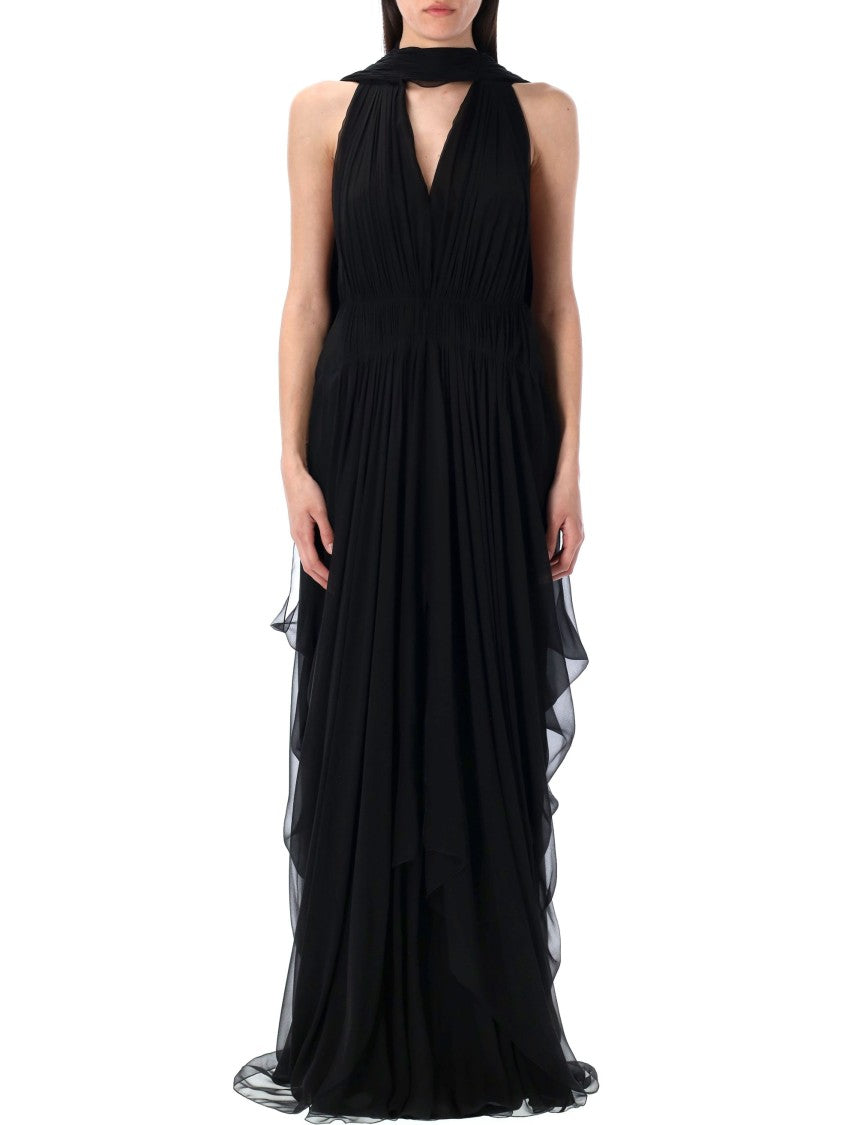 Alberta Ferretti Silk Chiffon Long Dress