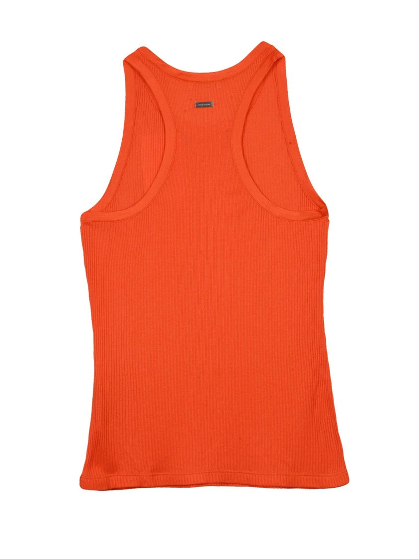 Ferragamo Cupro Silk Sleeveless Top With Racerback Design