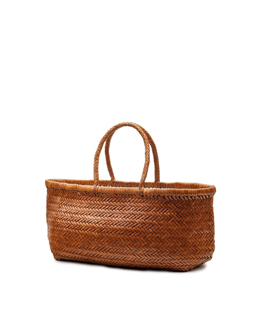 Dragon Diffusion Large Handwoven Basket Tote In Buffalo Calf Leather