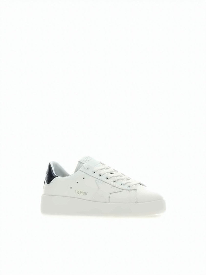 Golden Goose Low-Top White Leather Sneakers With Contrasting Heel Tab