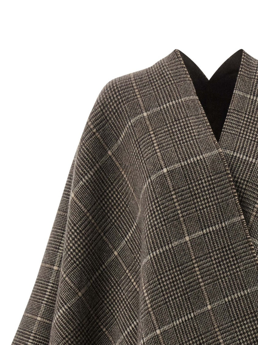 Brunello Cucinelli Cashmere Reversible Poncho