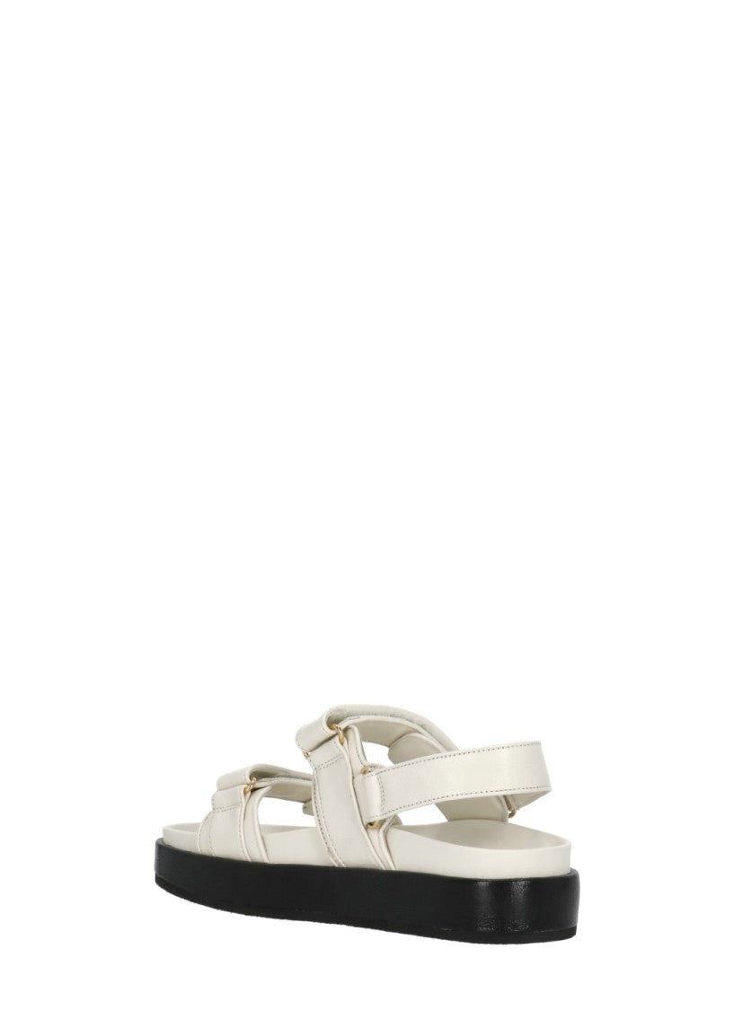 Tory Burch Ivory Kira Ankle Strap Sandals
