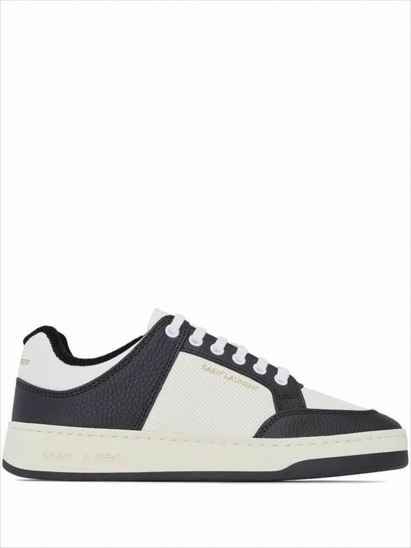 Saint Laurent Low-Top Sneakers With Calf Leather Panels