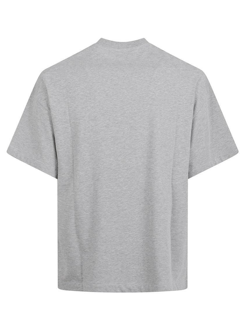 Jil Sander Boxy Cropped T-Shirt With Vertical Logo Detail