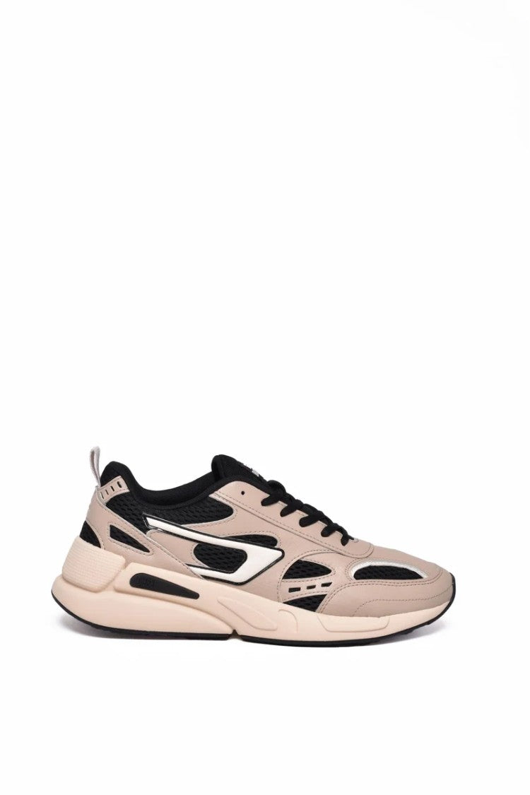 Diesel Beige Men Polyester Serendipity Sport Sneakers