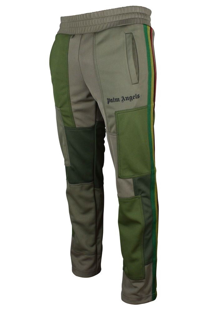 Palm Angels Khaki Patchwork Jogging Pants