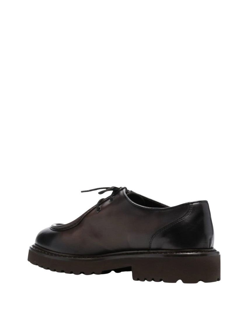 Doucal's Derby Parabout Polished Calf Leather Derby Shoes
