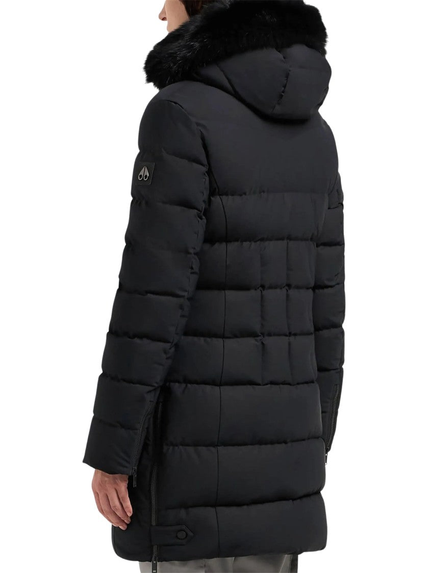Moose Knuckles Quilted Parka With Fur-Trimmed Hood And Structured Silhouette