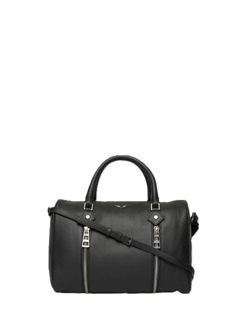 Zadig & Voltaire Medium Grained Leather Handbag With Dual Handles