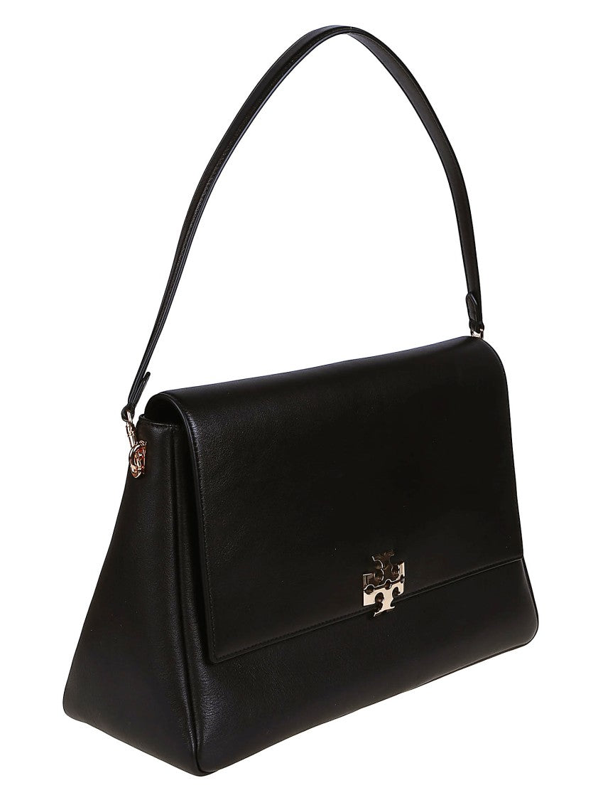 Tory Burch Charlie Large Black Leather Bag
