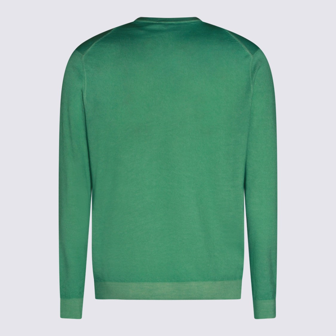 Malo Fine-Knit Crew Neck Sweater With Ribbed Details