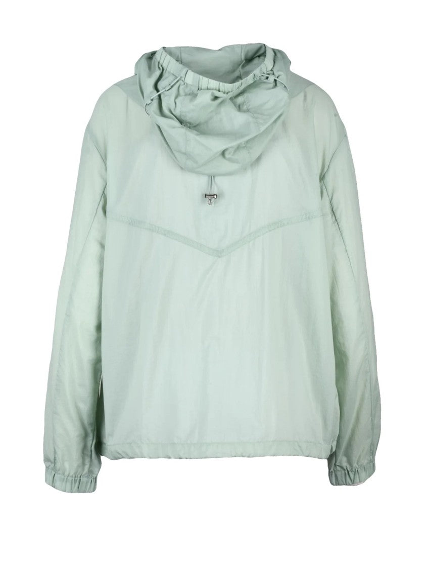 Add Aqua Green Lightweight Polyamide Windbreaker Parka
