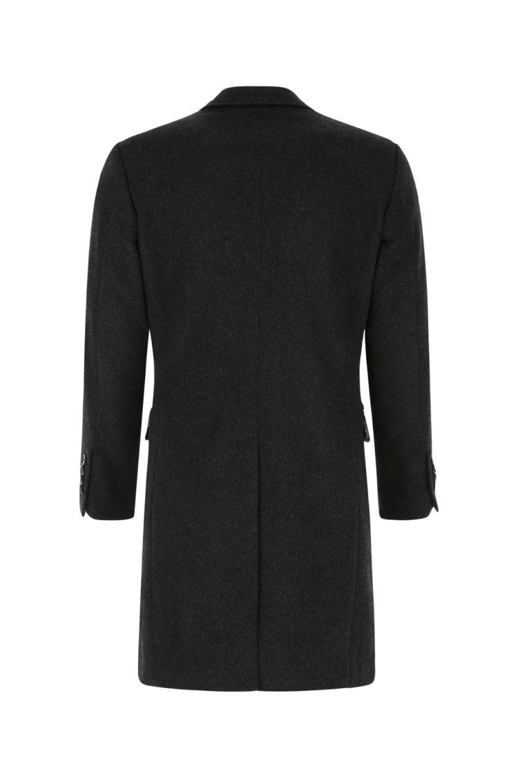 Dolce & Gabbana Slate Wool Blend Coat