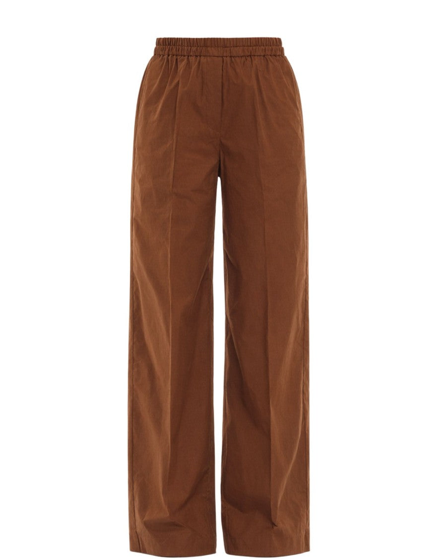 Forte Forte Chocolate Brown Cotton Wide-Leg Pants