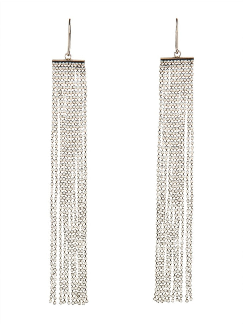 Isabel Marant Cascading Silver Pendant Earrings With Fluid Design