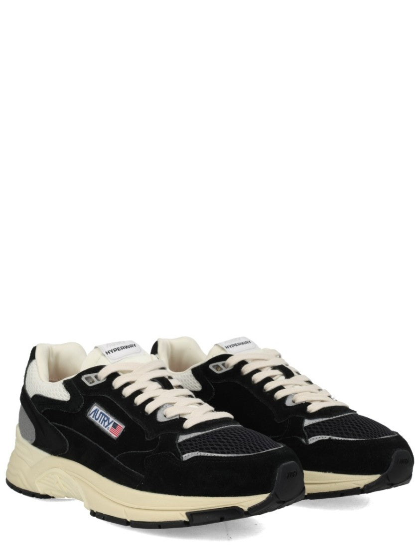 Autry Hyperway Suede Metallic Accents Sneakers