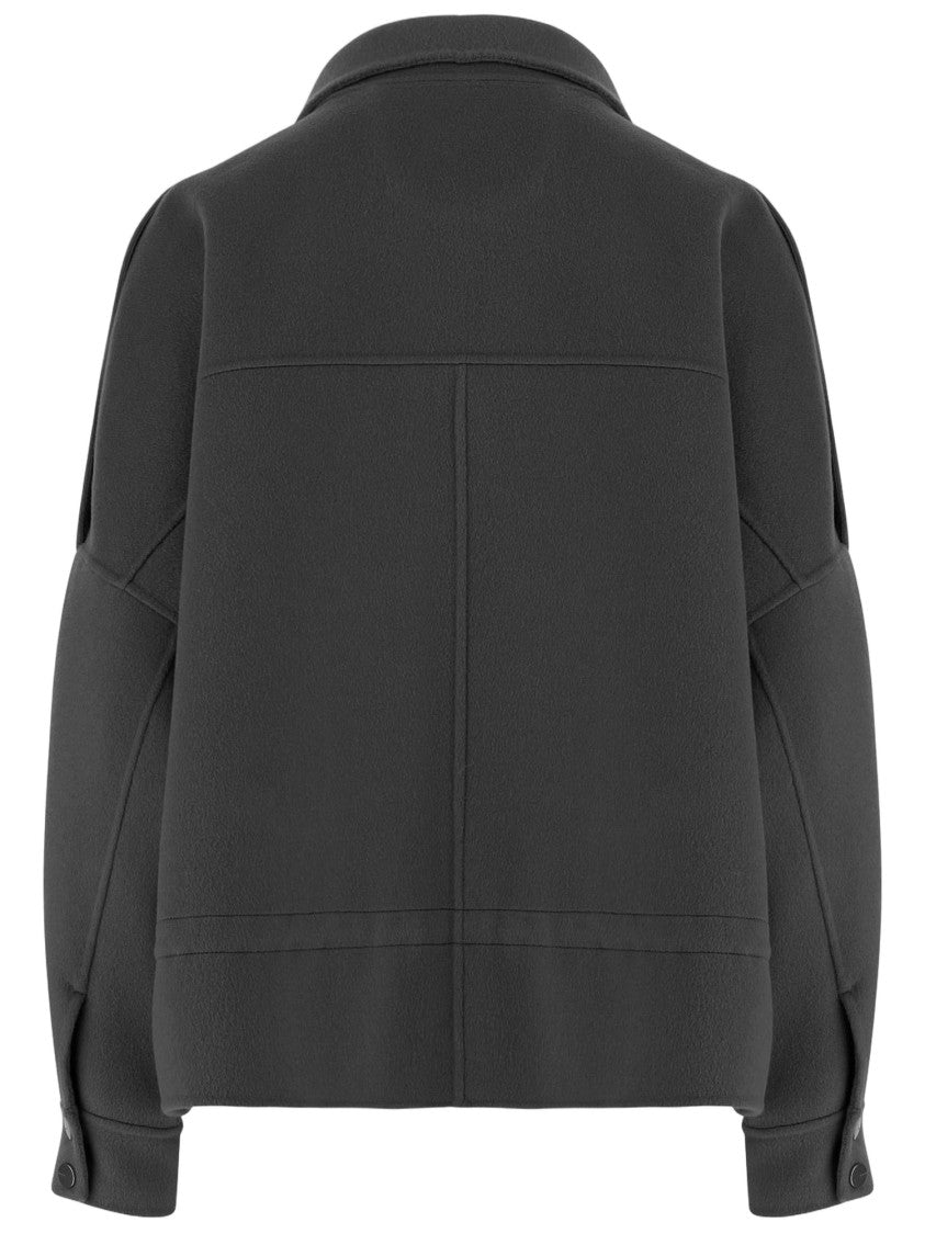 Pinko Boxy Cropped Coat With High Collar