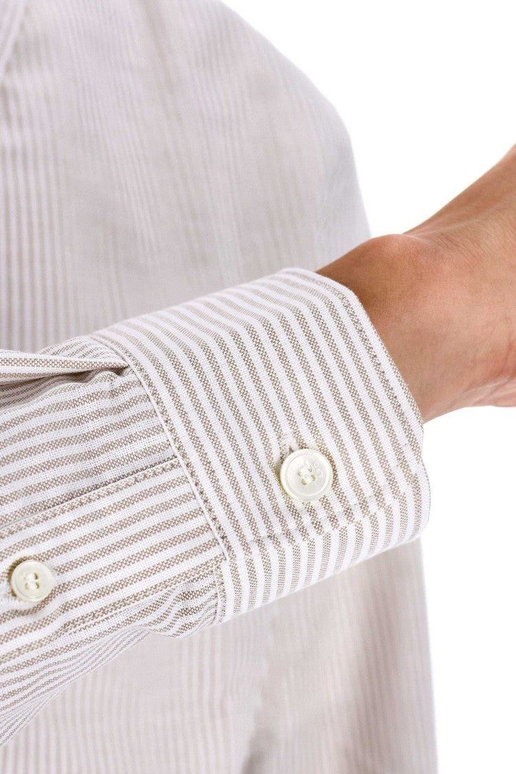 A.P.C. Standard Fit Cotton Piquet Striped Shirt