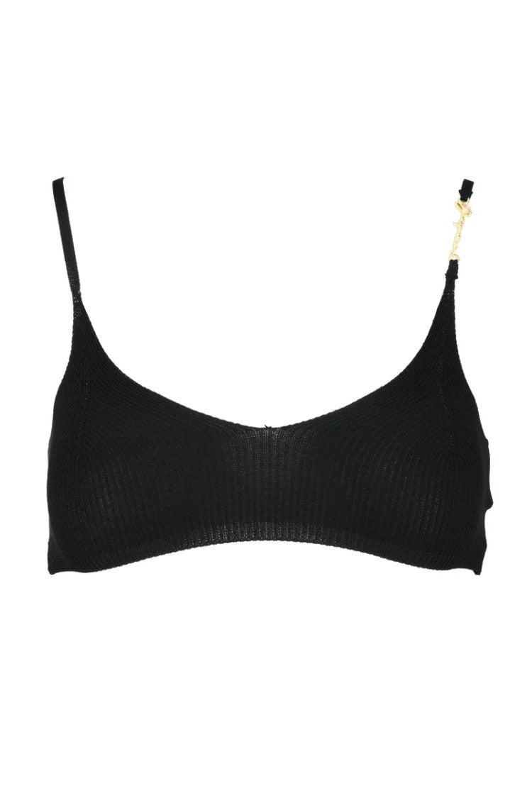 Jacquemus Black Viscose Polyester Polyamide Women's Viscose Top