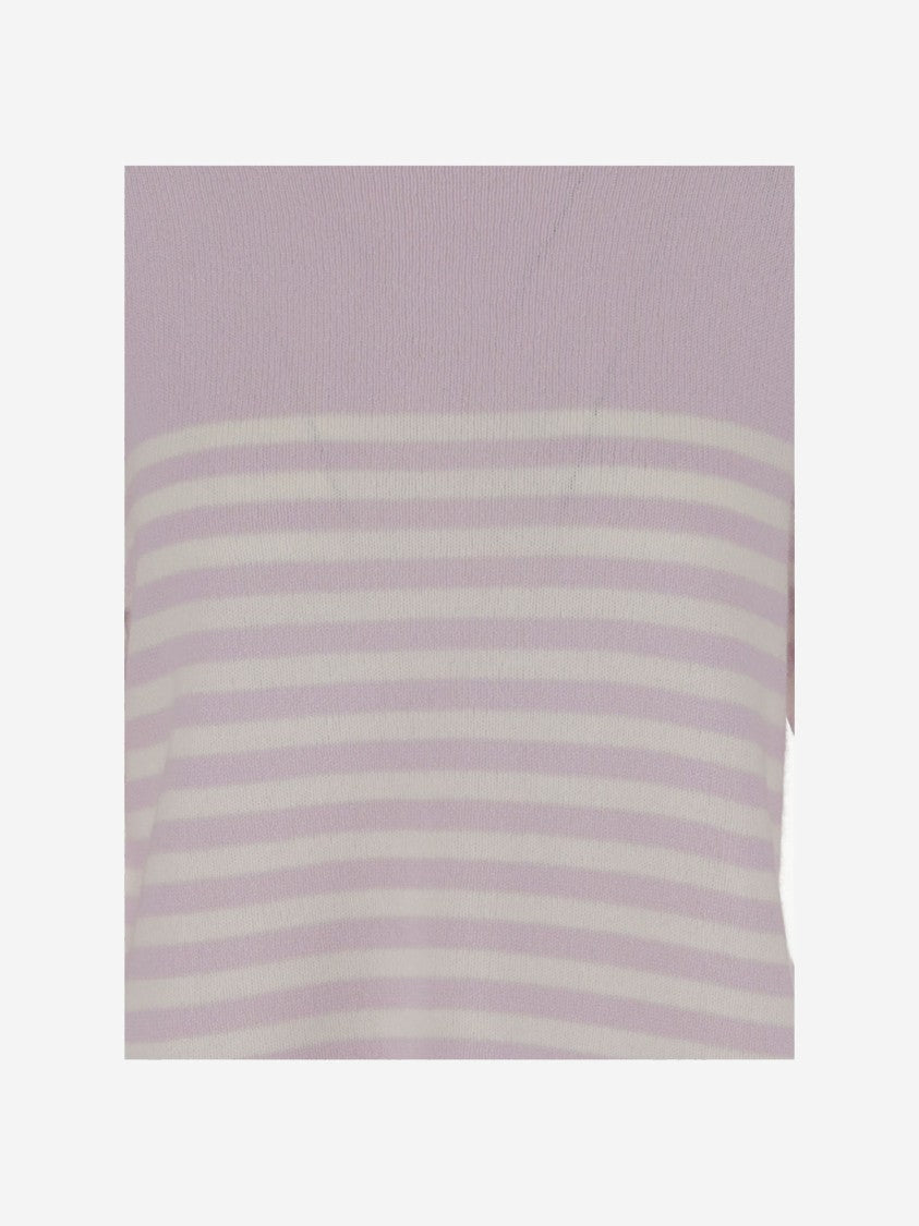 Bruno Manetti Cashmere Sweater With All-Over Striped Pattern